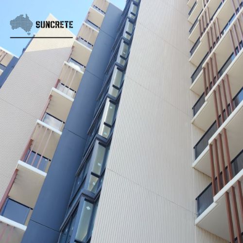 GFRC Cladding, Strip Rib Pattern, Alpha Precast, Sydney, Australia